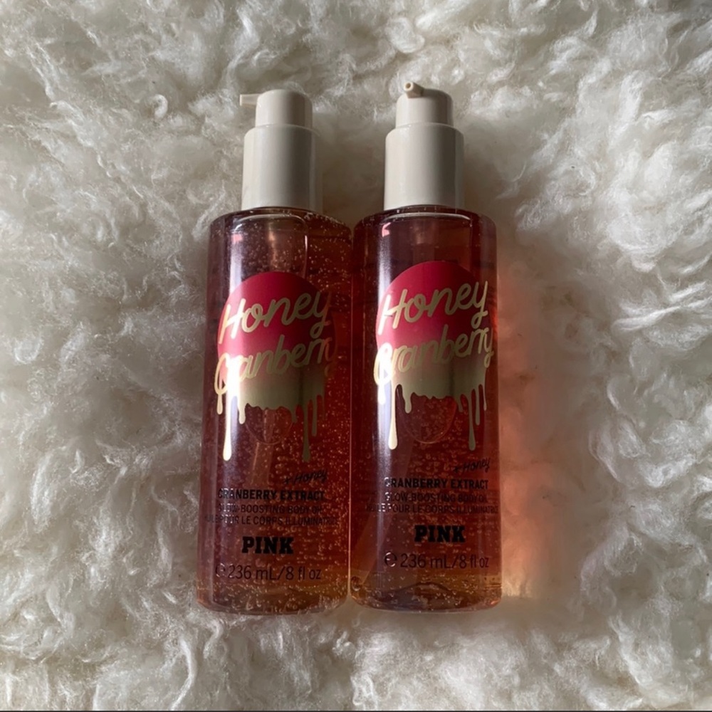 New Victoria’s Secret PINK Honey Cranberry Glow Boosting Body Oils